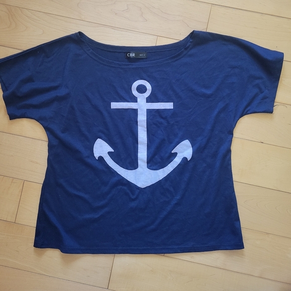 CBR Navy Anchor Graphic Tee Size S - Picture 3 of 3
